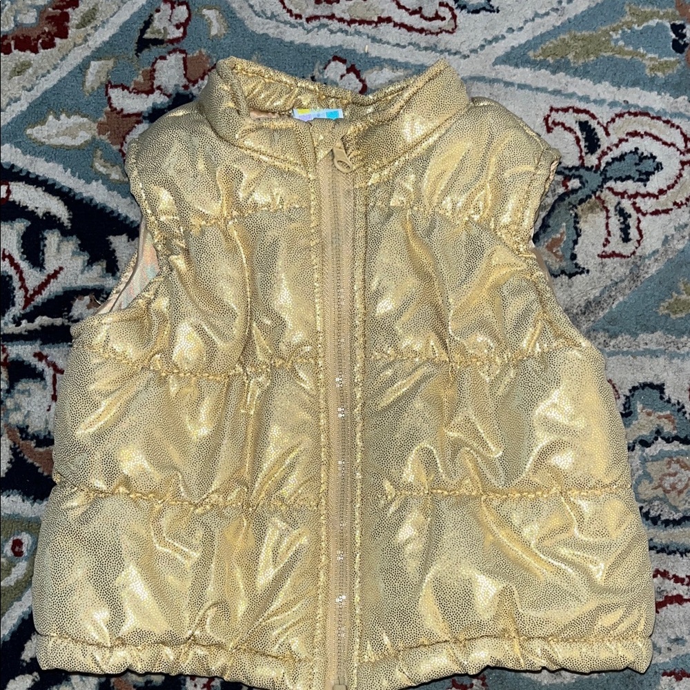Gold Kids Puffer Vest